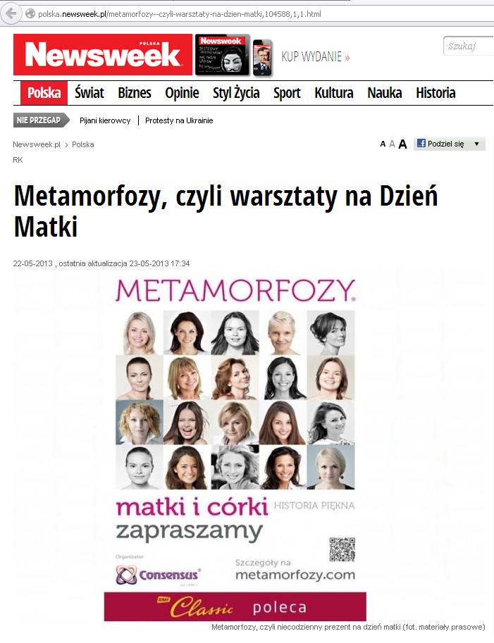 newsweek, metamorfozy, metamorfoza, matki i córki